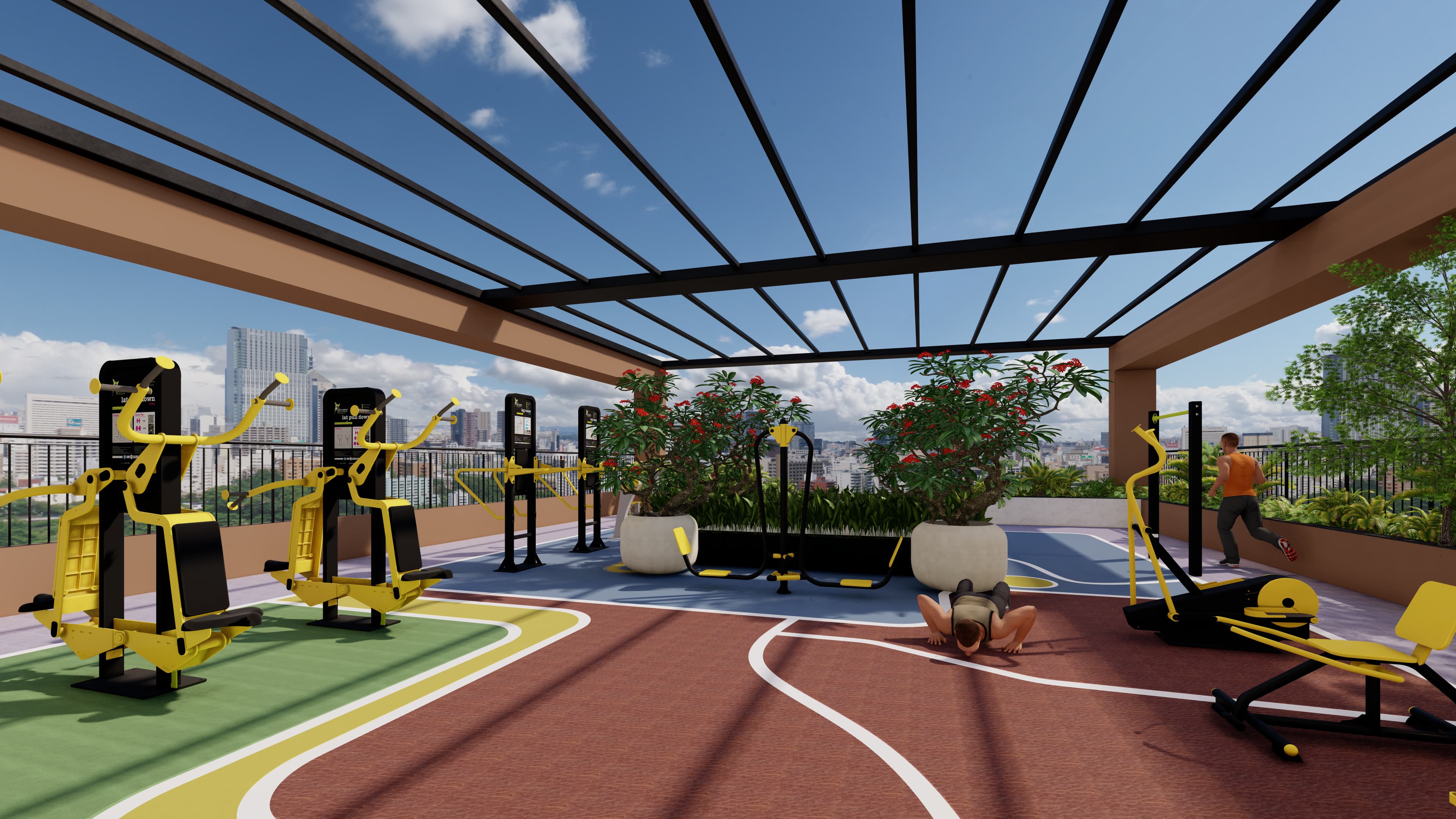 Rooftop gym