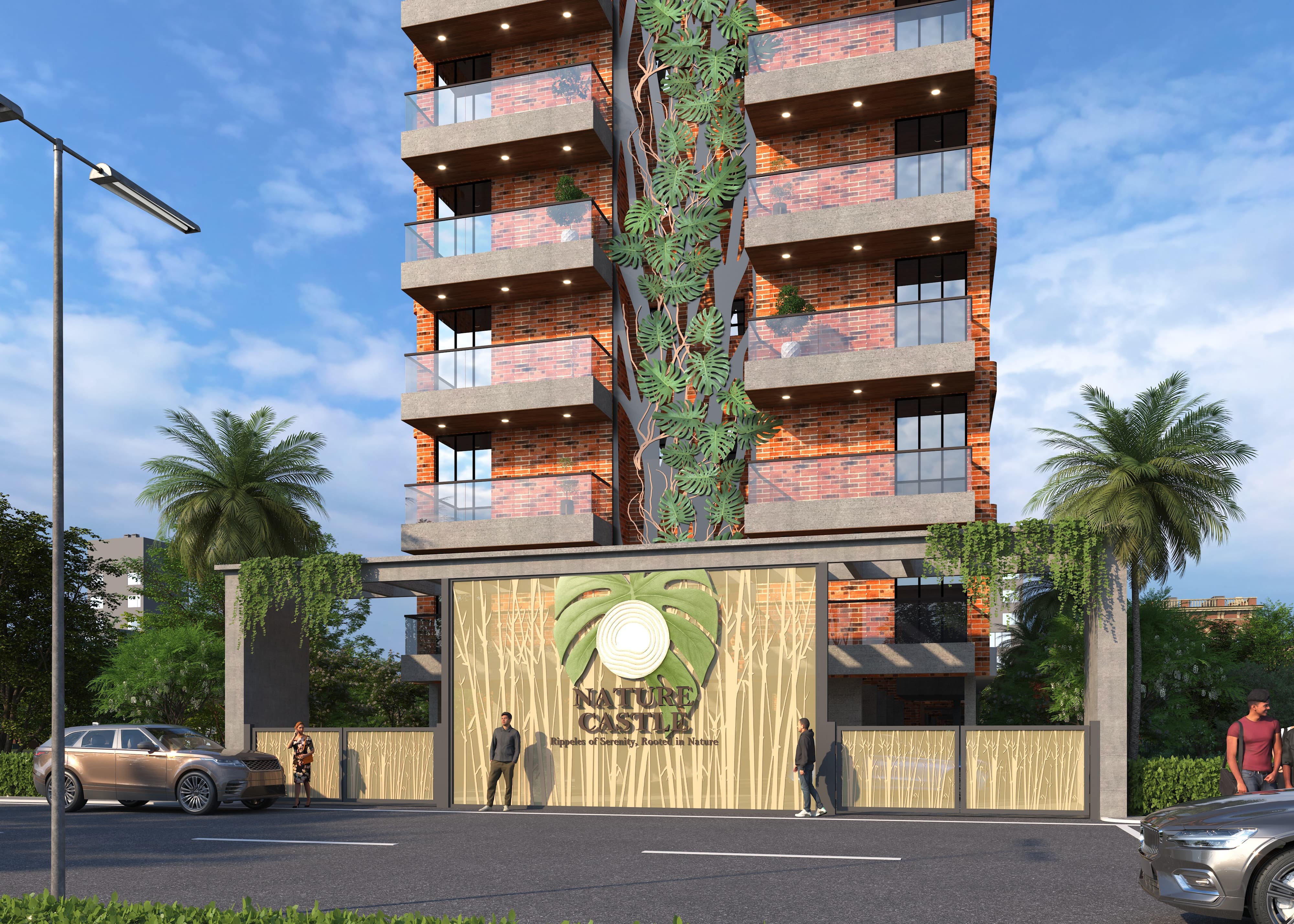 Nature Castle tower with vertical greenery
